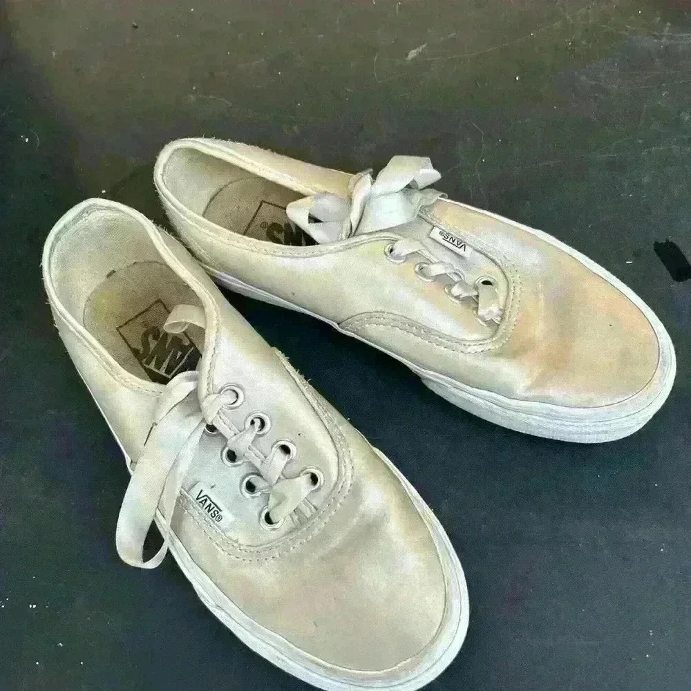 Vans Festival Satin Taupe Sneakers Size 6‎